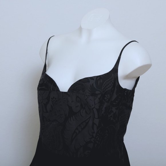 Narcisco Rodriguez Floral Silk Blend Spaghetti Strap Sweatheart Midi Dress - Picture 3 of 9